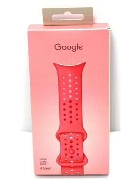 Google Pixel Watch Active Sport Band Coral 45mm Silicone Replacement Strap -NEW
